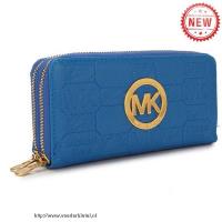 michael kors logo signature groot blauw portefeuilles Tassen Winkels ed5gl345